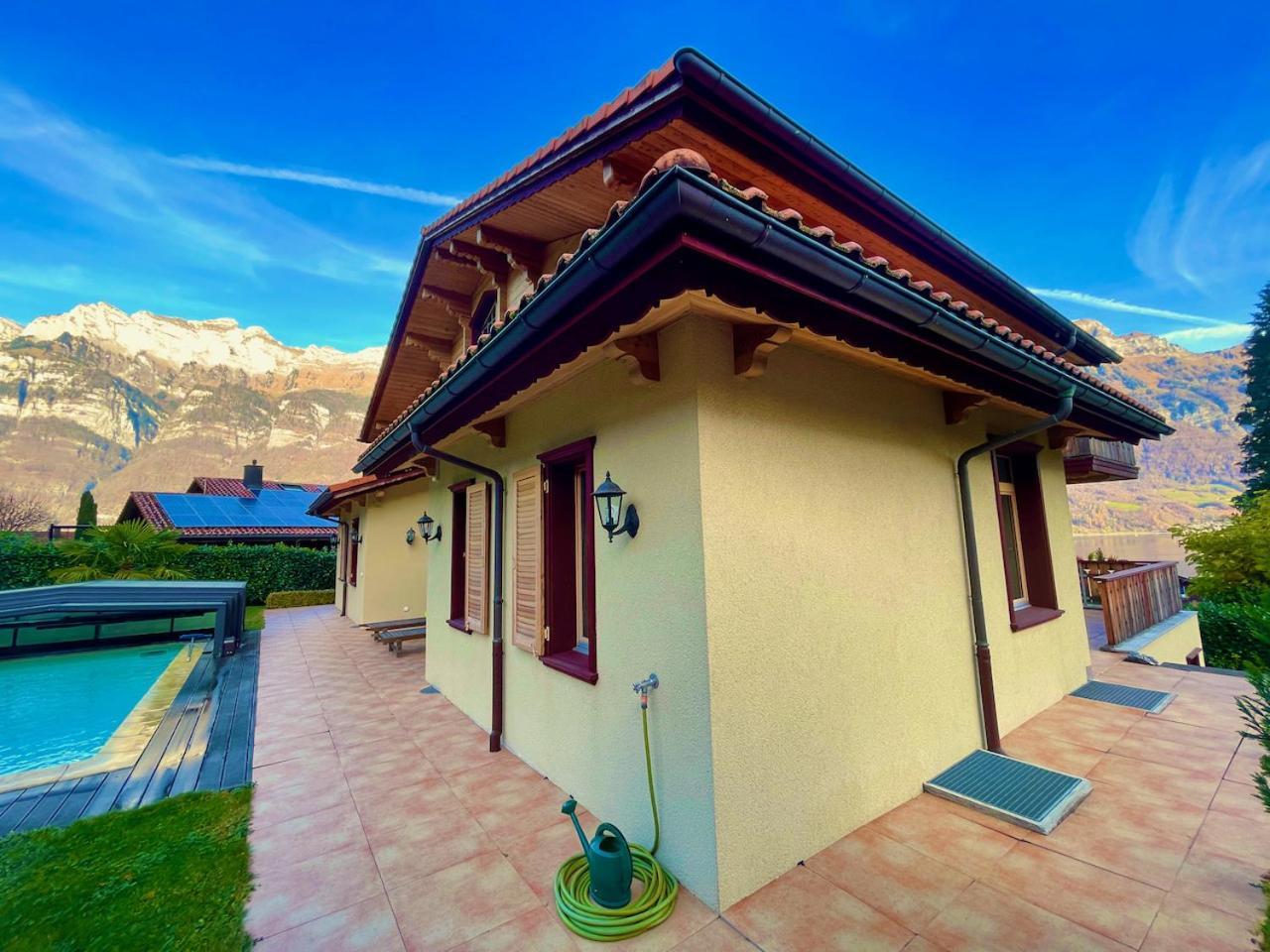 Doodle'S Amazing Chalet -Walensee - Flumserberg - Churfirsten - Heidiland - Pool - Sauna Mols Exterior photo